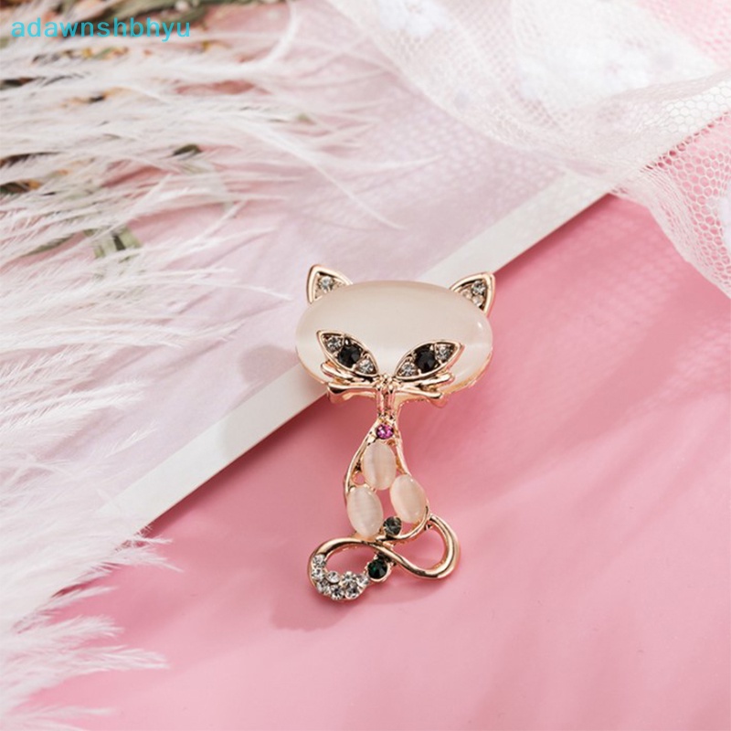 Trâm Cài Áo Hình Mèo Đính Đá Opal Dễ Thương