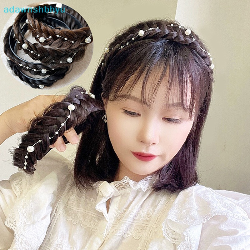 Băng Đô Bện Tóc Giả Đính Ngọc Trai Chống Trượt