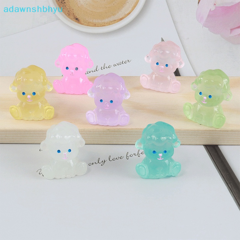 Set 5 Mô Hình Cún / Sư Tử Dạ Quang Dễ Thương Trang Trí Sổ Tay / Móc Khóa / Điện Thoại DIY