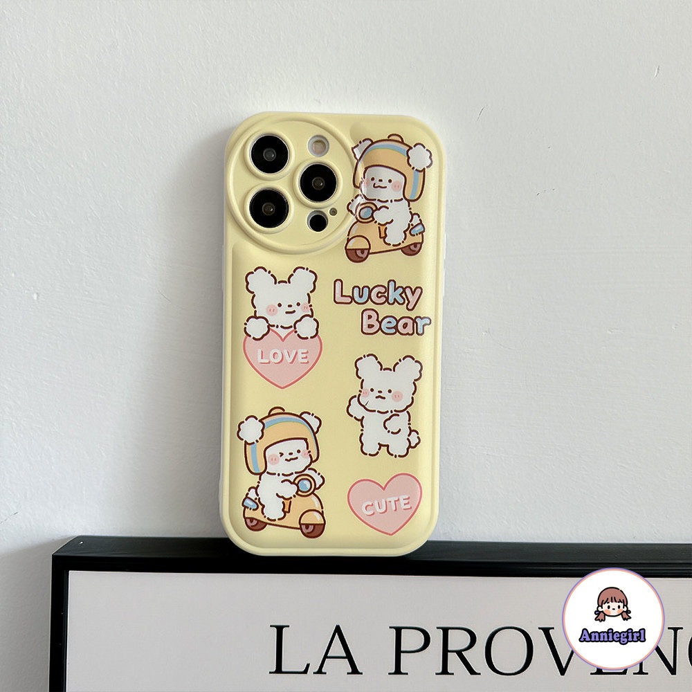 Ốp Điện Thoại TPU Mềm Có Đệm Khí Hình Cún Cưỡi Ngựa Cho IPhone 11 14 Pro Max Ip13 Pro Max 12 11 Pro Max