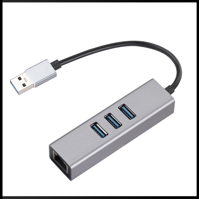 Thẻ Mạng 3 Cổng Usb 3.0 Type c Sang Rj45 Gigabit Ethernet Laptop