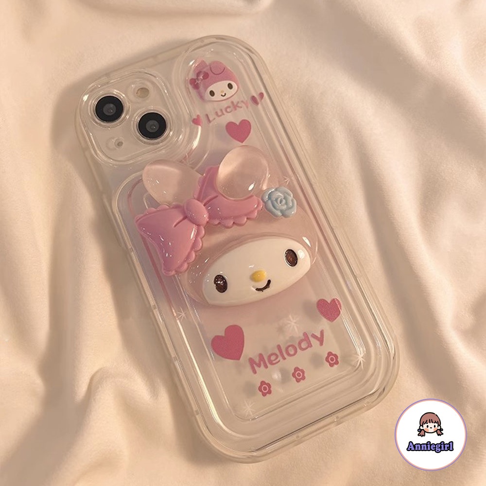 Ốp Điện Thoại TPU Mềm Hoạ Tiết Sanrio Melody 3D Dành Cho IPhone 11 14 Pro Max 13 Pro Max 12 X XS XR 7 8 Plus Ultra