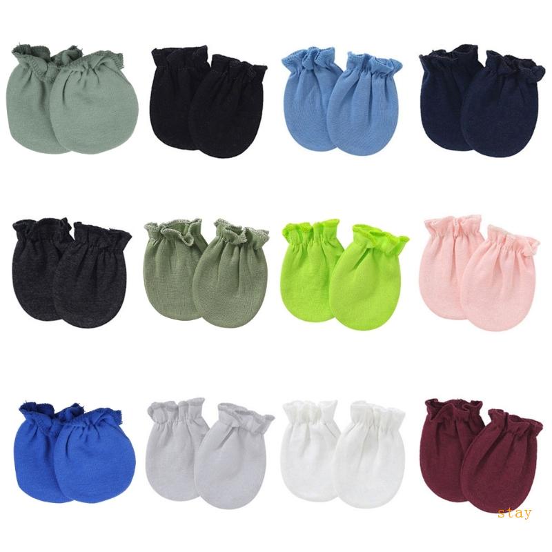 1 Đôi Găng Tay Cotton Mềm Mại Chống Cào Cho Bé Sơ Sinh