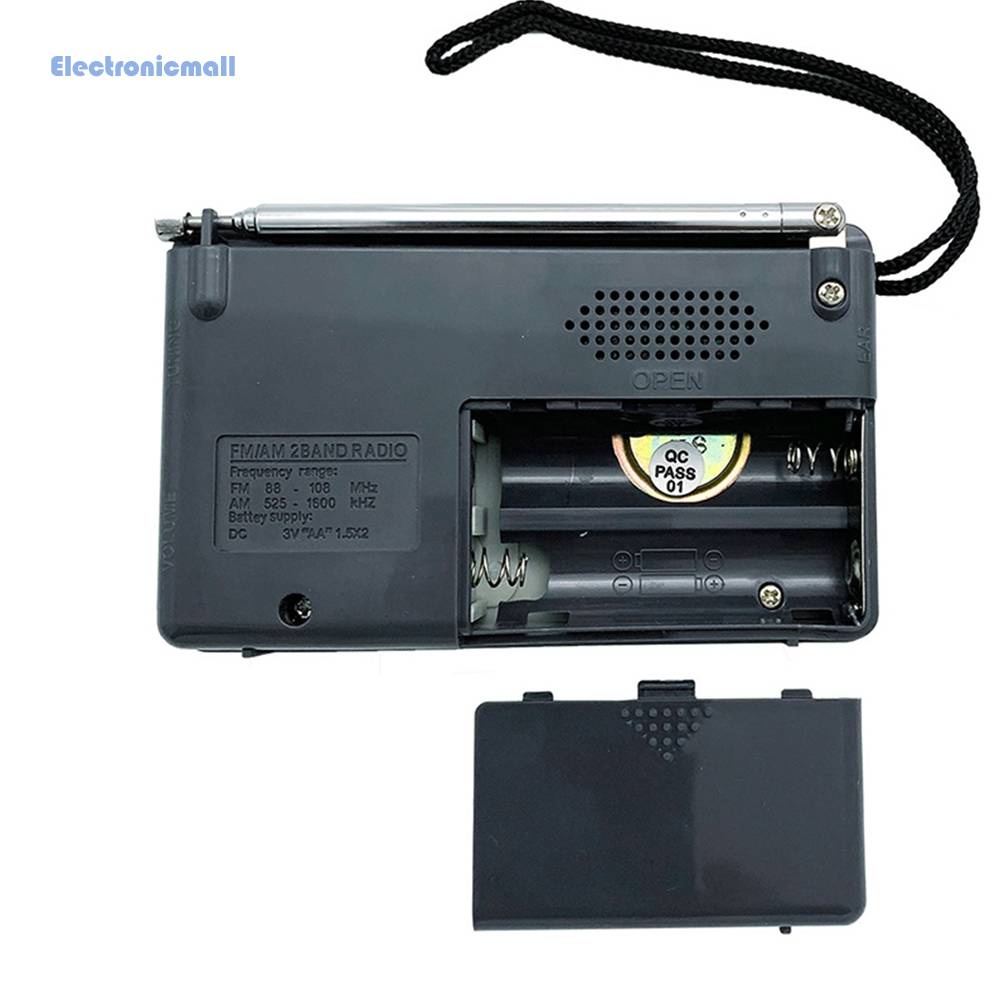 Radio Điện Tử Mini Hai Băng Tần Kép Có Ăng Ten Và Nguồn Pin Bỏ Túi Mang Đi Tiện Dụng Mall01.vn