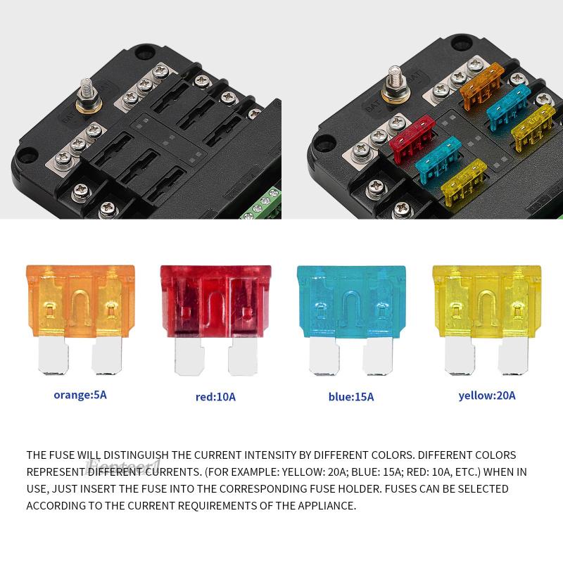 Giá Đỡ Cầu Chì Lưỡi Điện 6 Chiều Tự Động Cho RV / Du Thuyền / Xe Hơi Fenteer1