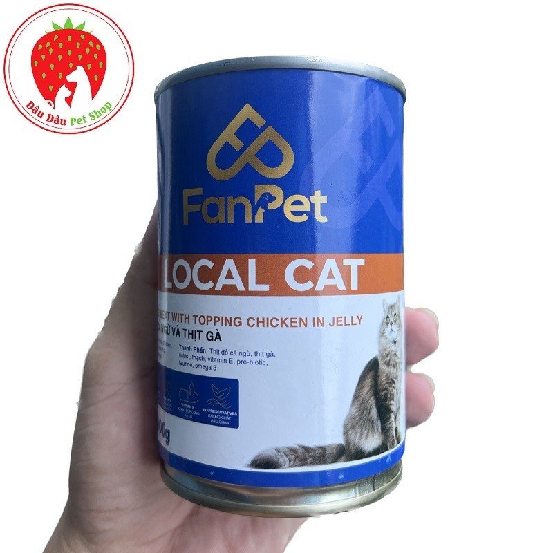 Pate Lon LOCAL CAT Cho Mèo  Thơm ngon Hảo Hạng Lon 400g