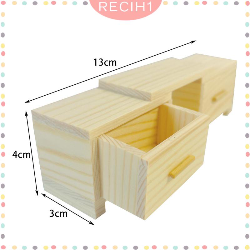 [Recih] Tủ Tivi Đồ Chơi Búp Bê Mini Tỉ Lệ 1 / 12 Trang Trí Nội Thất Nhà Búp Bê