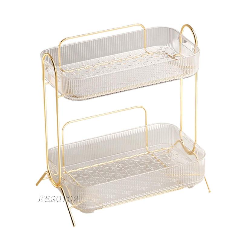 Giá Đựng Gia Vị / Mỹ Phẩm 2 Ngăn Tiện Dụng Cho Nhà Bếp