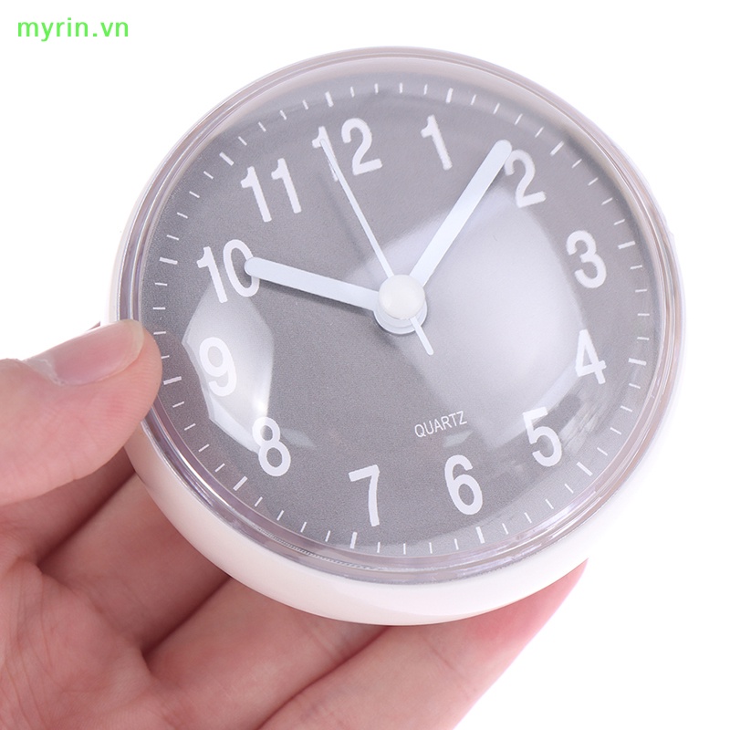Đồng Hồ Treo Tường Chống Nước Chống Nấm Mốc Mini Có Giác Hút Tiện Dụng