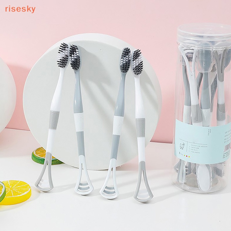 Set 8 Bàn Chải Đánh Răng Lông Mềm Chăm Sóc Răng Miệng Macarone Cho Người Lớn