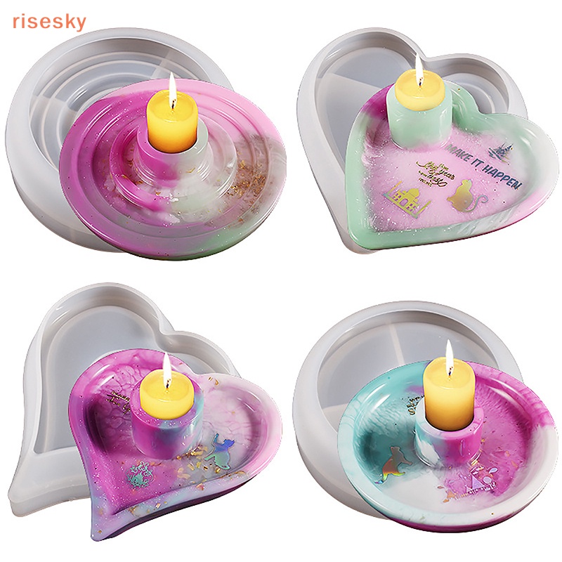 Khuôn Silicone Làm Bánh Hình Tròn / Trái Tim Trang Trí Bàn