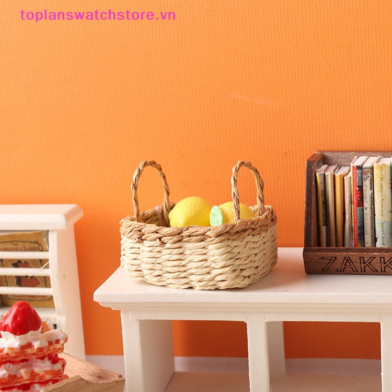 Giỏ Đan Đựng Rau Củ Quả Trang Trí Nhà Búp Bê Tỉ Lệ 1: 12