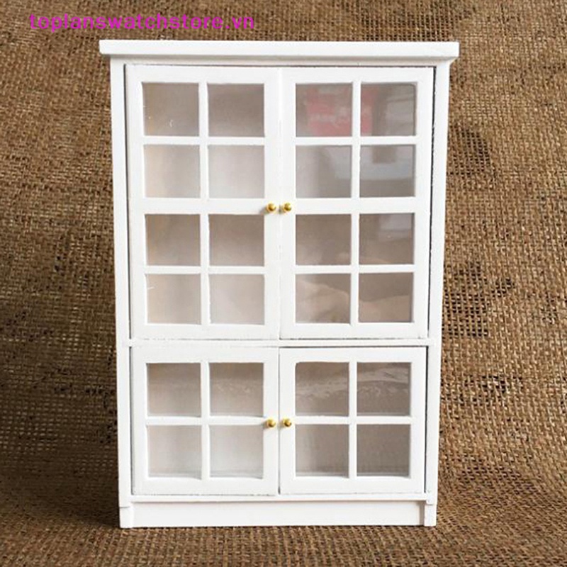 Mô Hình Tủ Bếp Màu Trắng Cỡ 1 / 12 Trang Trí Nhà Búp Bê