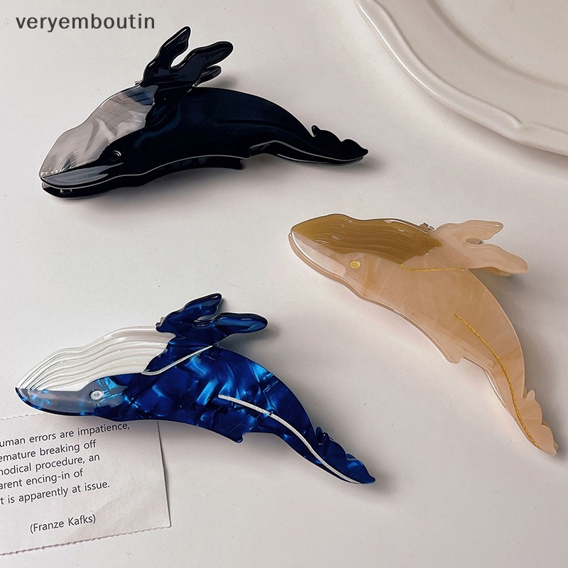 Kẹp Tóc Hình Cá Voi Xanh Dương Dễ Thương Cho Nữ