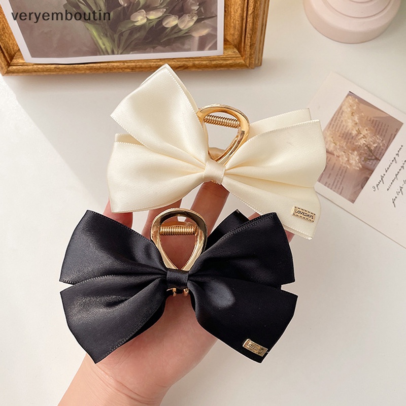 Kẹp Tóc Nơ Lớn Hai Mặt Thời Trang Hàn Quốc