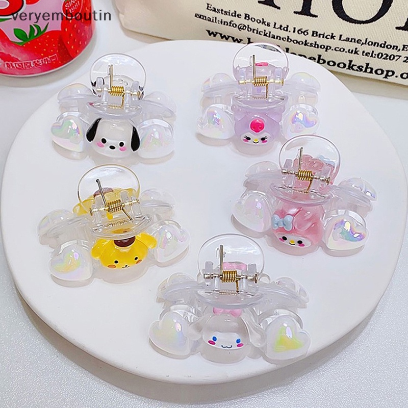 Kẹp Tóc Nhỏ Màu Gradient Họa Tiết Hoạt Hình Sanrio Mymelody Kuromi Đáng Yêu Cho Bé Gái
