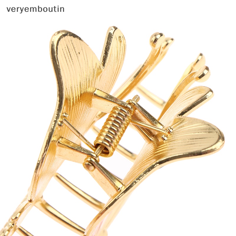 1 Kẹp Tóc Càng Cua Bằng Kim Loại Sơn Hình Bướm Thanh Lịch n