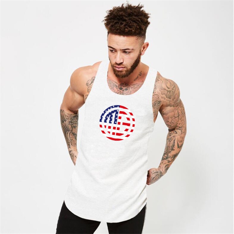 Áo Thun Ba Lỗ Ôm Dáng In Họa Tiết Thời Trang Mùa Hè Cho Nam Tập Gym