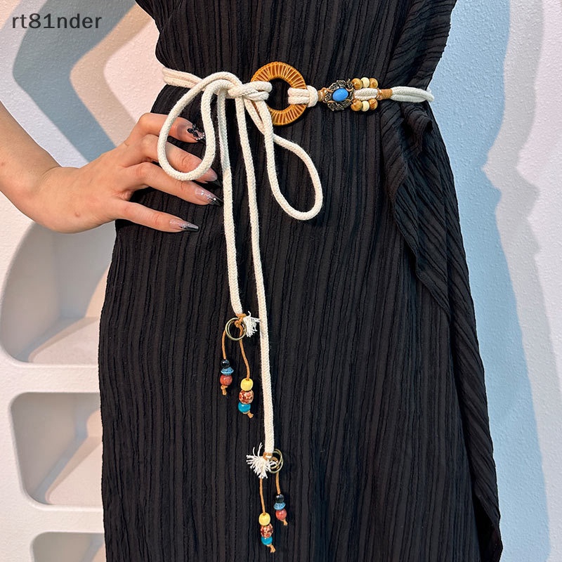 Thắt Lưng Dây Thừng Khóa Tròn Phong Cách Vintage Dành Cho Nữ