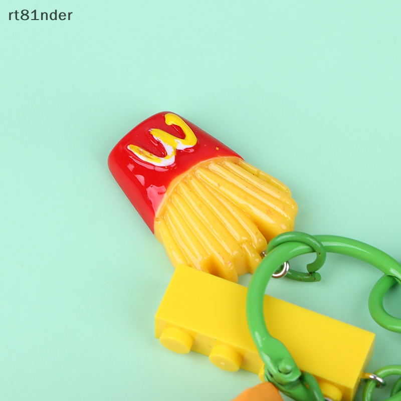 Rt Móc Khóa Hình Bánh Hamburger Khoai Tây Chiên / Bánh Sandwich Sáng Tạo Dễ Thương Dành Cho Học Sinh