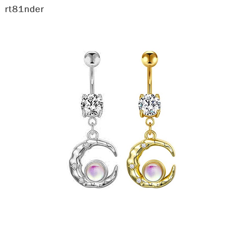 Rt Khuyên Rốn Bằng Thép Không Gỉ Hình Trăng Sao Cho Nữ