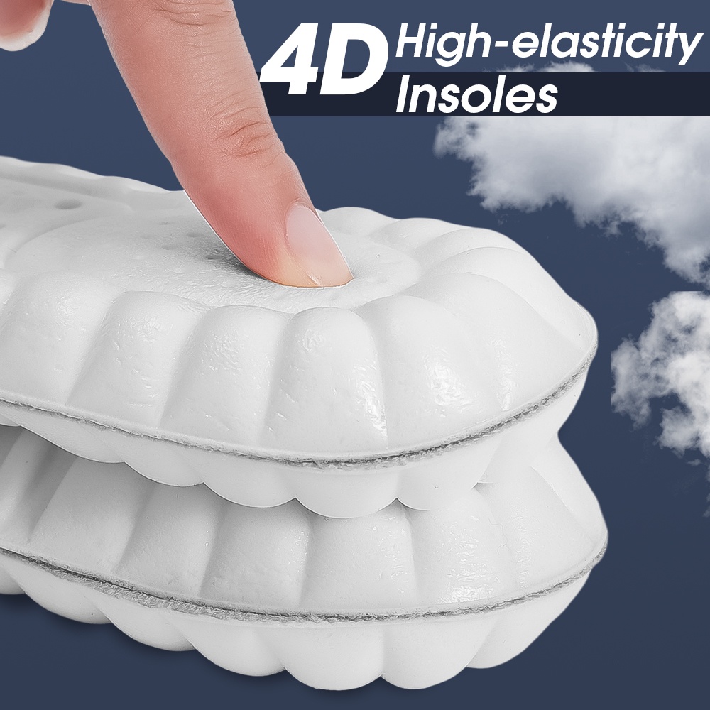 Đệm Xốp Lót Giày Mát Xa Chân Giảm Xóc 4D Độ Đàn Hồi Cao Thoáng Khí Bằng PU