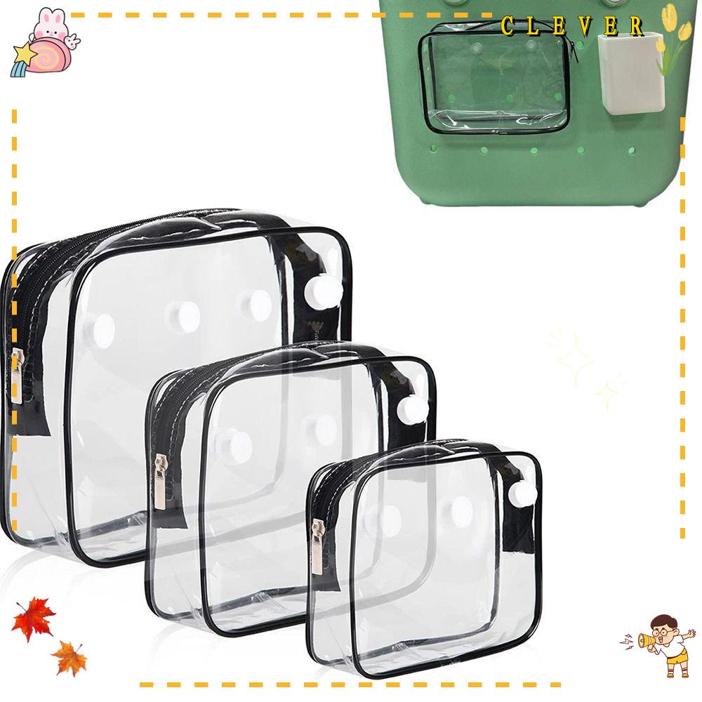Túi Đựng Mỹ Phẩm Trong Suốt Chống Thấm Nước Có Khóa Kéo Tiện Dụng