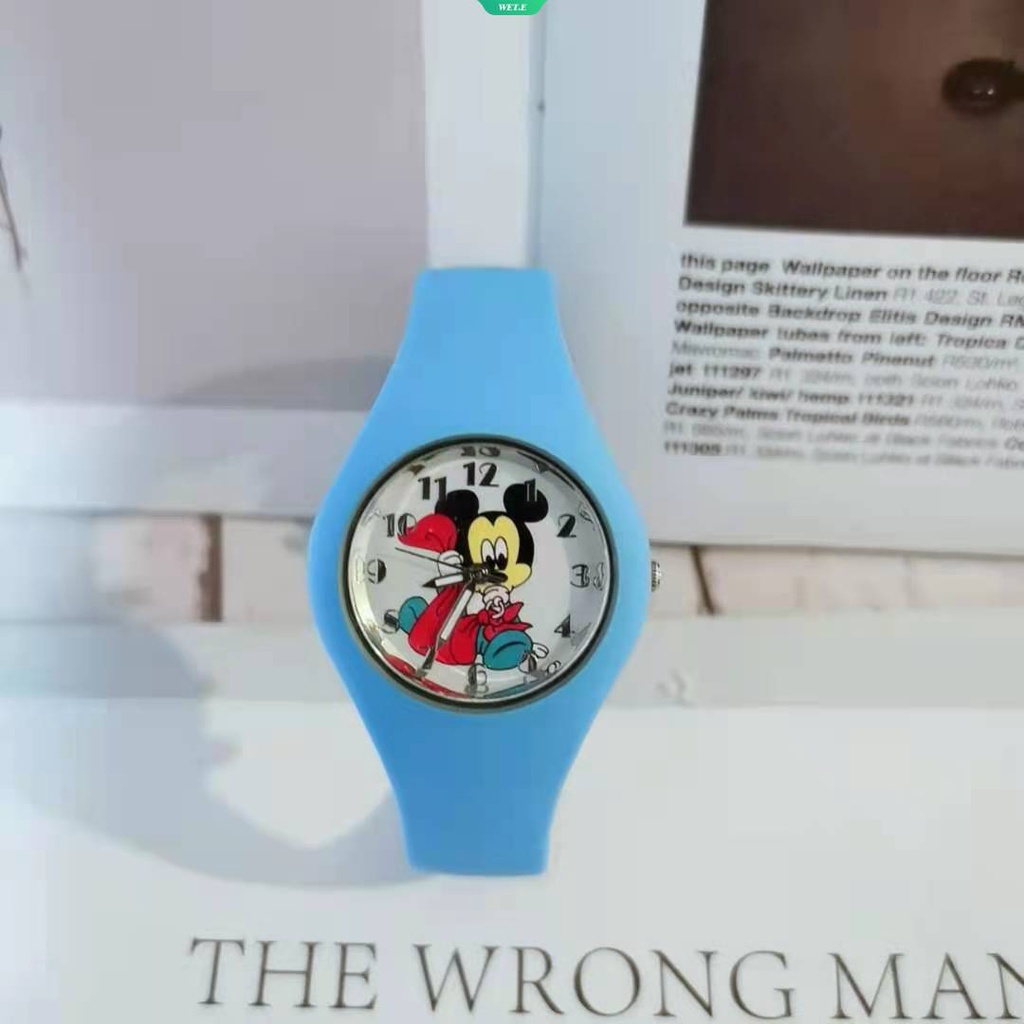 DISNEY Mới Đồng Hồ Thể Thao Thời Trang Hàn Quốc Chống Nước Họa Tiết Chuột Mickey Minnie Bằng Silicone Cho Nam Và Nữ