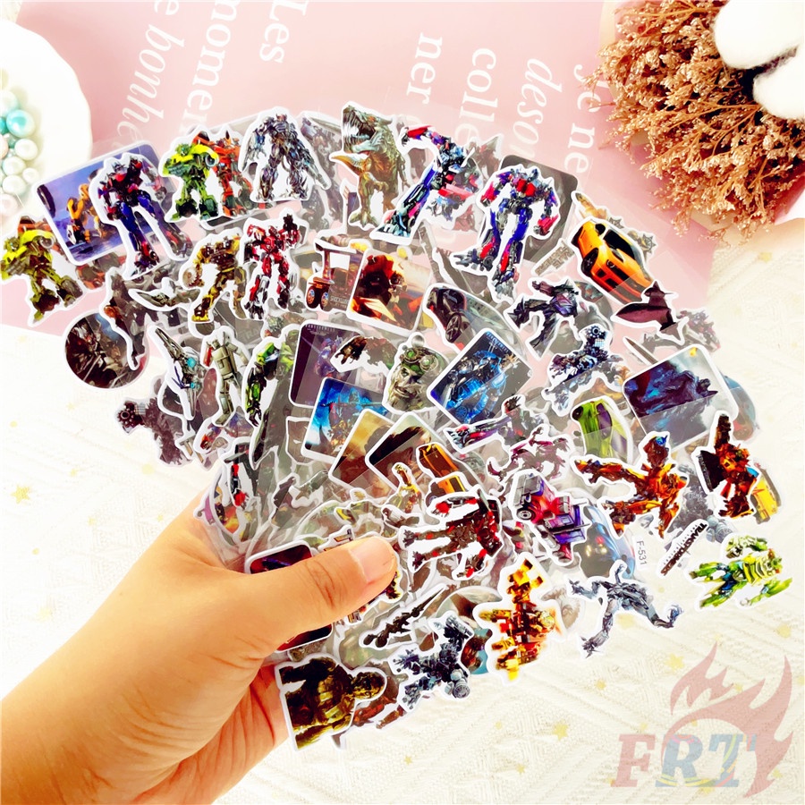 ❀ Transformers Miếng Dán Trang Trí Hình Transformers Series 01 DIY ❀ Bộ 12 Tấm Sticker Dán 3D Bằng PVC Chống Thấm Nước Họa Tiết Hoạt Hình Dễ Thương