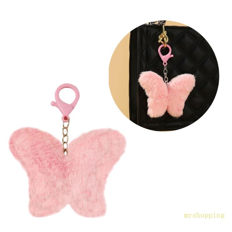 Móc Khóa Hình Bướm Nhồi Bông Dễ Thương