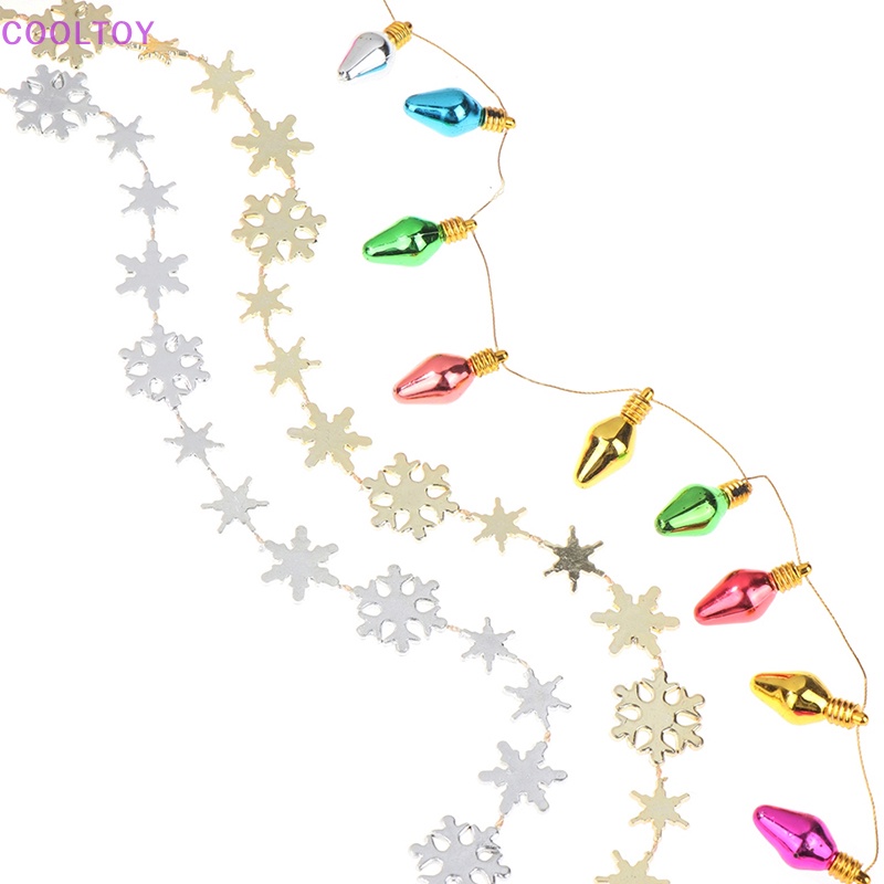Cooltoy Dây Đèn Led Hình Bông Tuyết Mini 1M Trang Trí Giáng Sinh