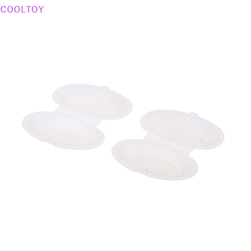 Cooltoy Set 2 Hộp Cơm Trưa Mini Hình Oval Màu Trắng Dùng Một Lần Trang Trí Tiểu Cảnh / Nhà Búp Bê 1: 12