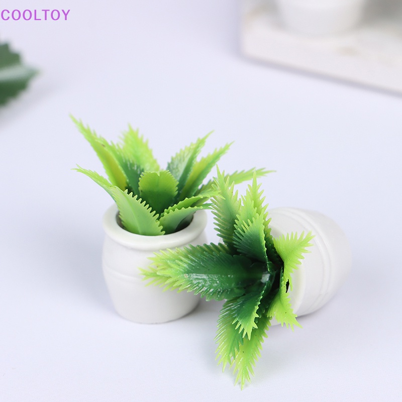 Bộ 4 Chậu Cây Mini Trang Trí Nhà Búp Bê Tỉ Lệ 1: 12