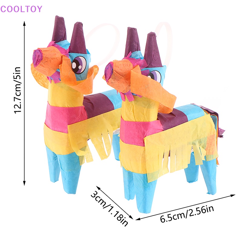 1 Mô Hình Chú Lừa Pinata Mini Bằng Giấy Tỉ Lệ 1 / 12 Trang Trí Nhà Búp Bê