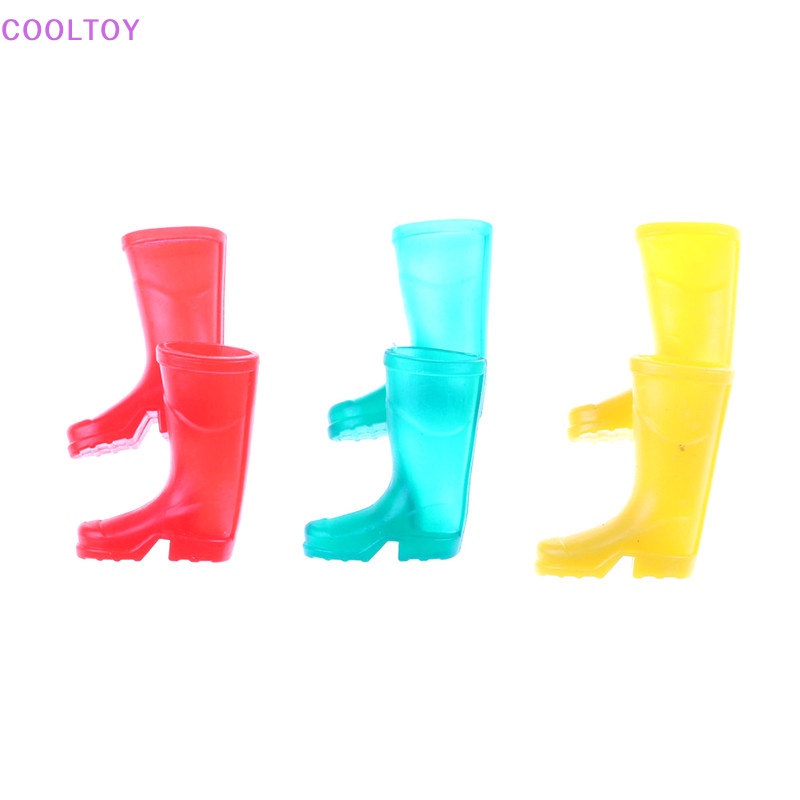 1 Đôi Bốt Cao Su Đi Mưa Mini Tỉ Lệ 1 / 12 Trang Trí Nhà Búp Bê