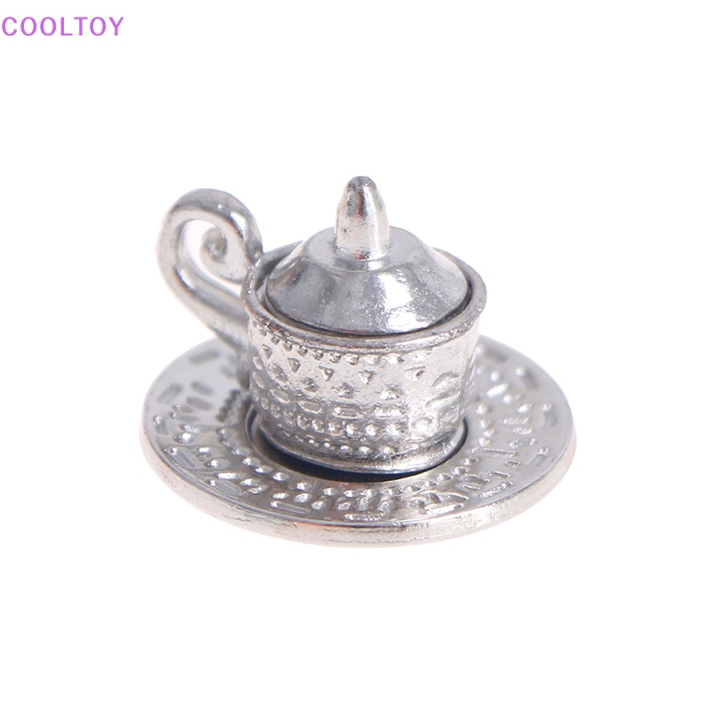 Set 10 Khay Trà Kim Loại 1 / 12 Trang Trí Nhà Búp Bê