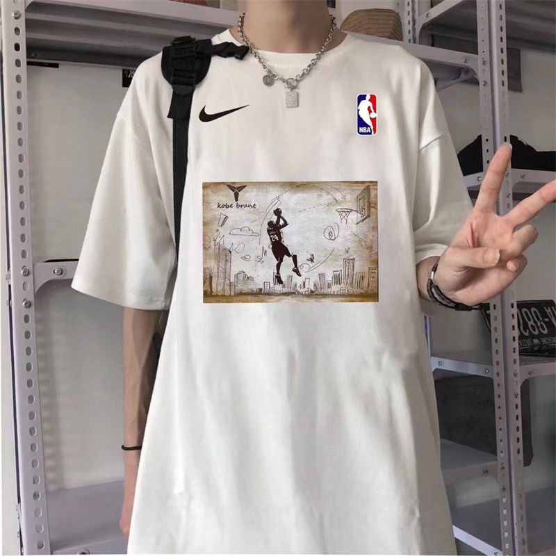 Bán Chạy Nhất Áo Thun Cotton Tay Ngắn Họa Tiết Graffiti Màu Trơn Size Lớn N1KE Hoài Niệm Cho Nam Và Nữ