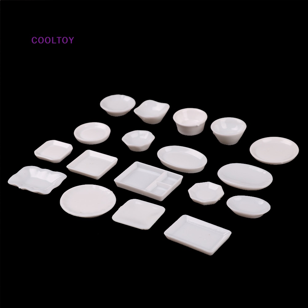 Set 18 Đĩa Đồ Chơi Mini Tỉ Lệ 1 / 12 Cho Bé Chơi Đồ Hàng