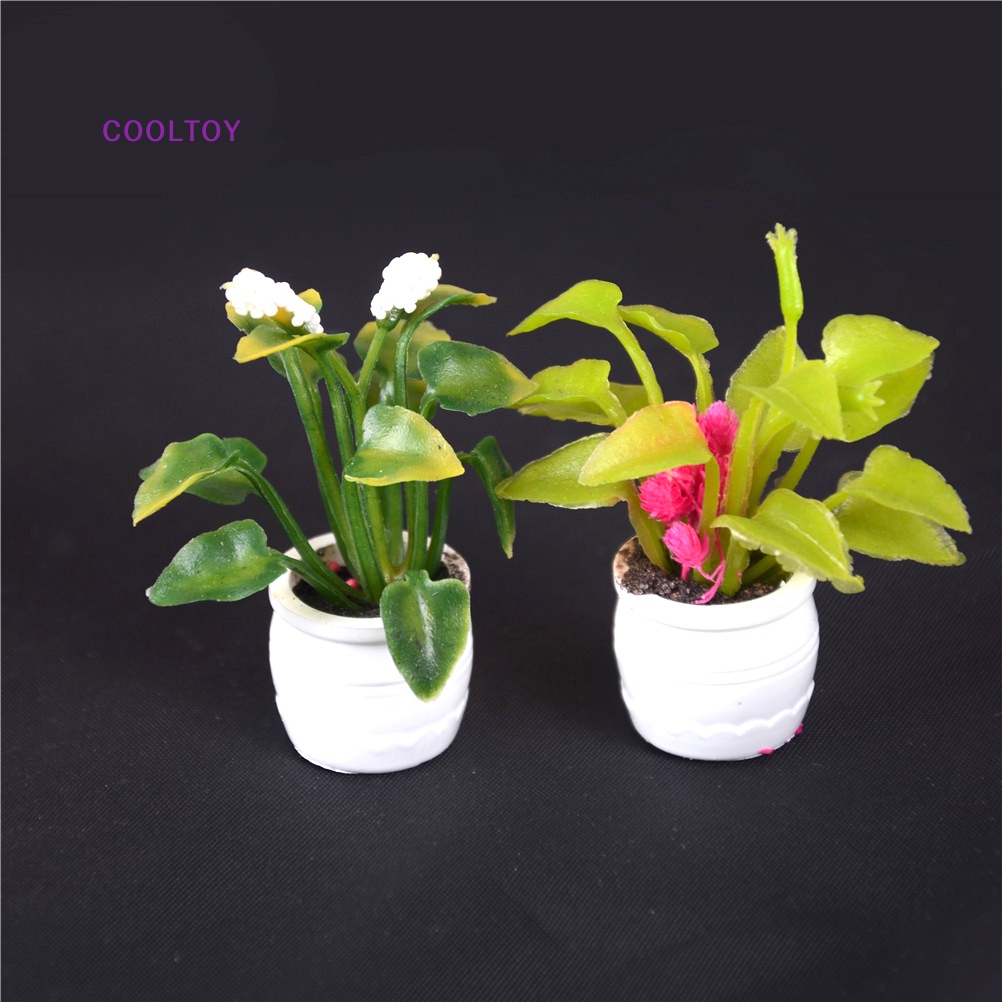 Mô Hình Chậu Hoa Bằng Đất Sét Tỉ Lệ 1: 12 Trang Trí Nhà Búp Bê