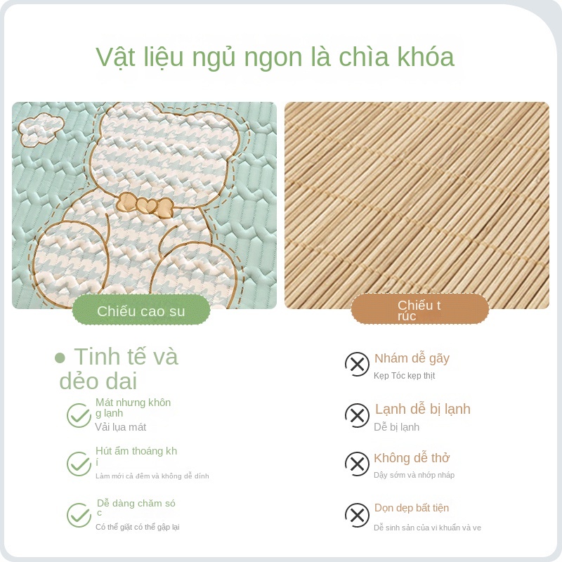 Bộ Ga Trải Giường Ba Món Bằng Cao Su Tự Nhiên IKI3