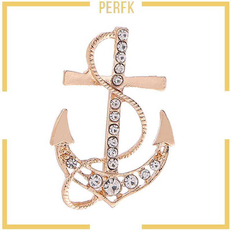 Ghim Cài Áo Hình Mỏ Neo Đính Đá Sang Trọng Cho Nam