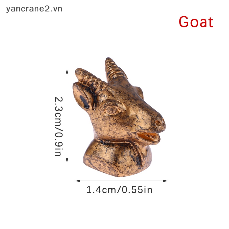 1 Đồ trang trí Đầu Động Vật Bằng Đồng 1: 12 Dùng Trang Trí Tiểu Cảnh / Nhà Búp Bê