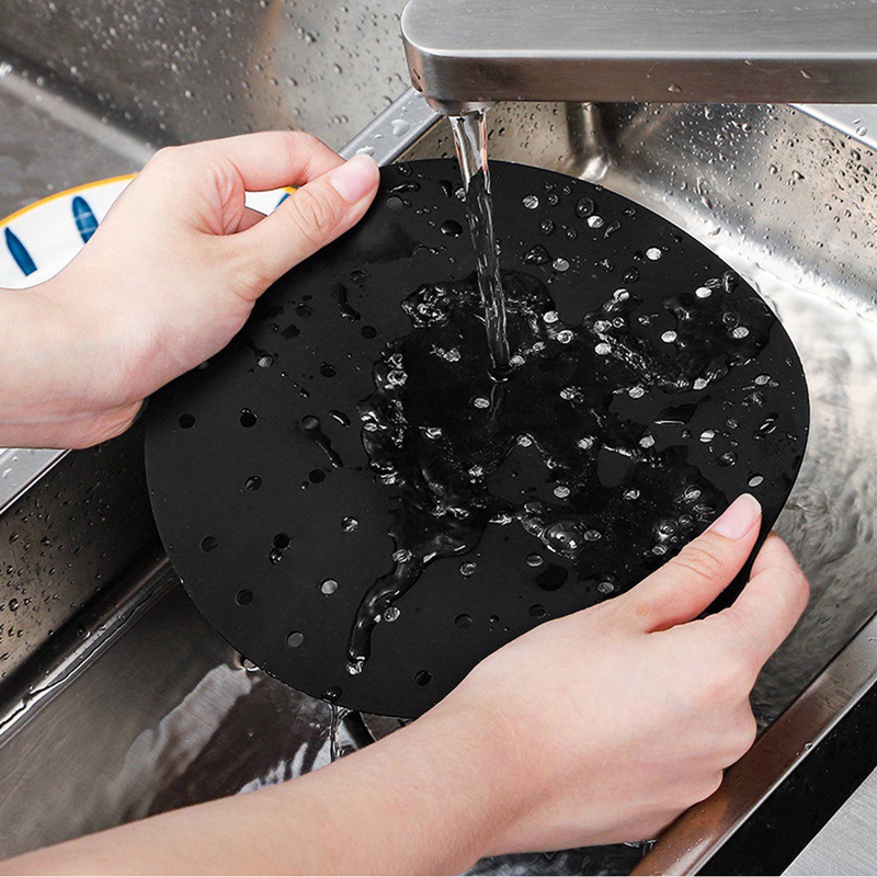 1 Tấm Lót Nồi Hấp Không Khí Hình Vuông Bằng Silicone Chống Trượt Có Thể Tái Sử Dụng