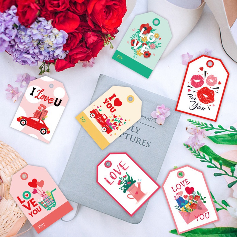 Nhãn Giấy In Chữ I Love You Dùng Để Trang Trí Quà Tặng