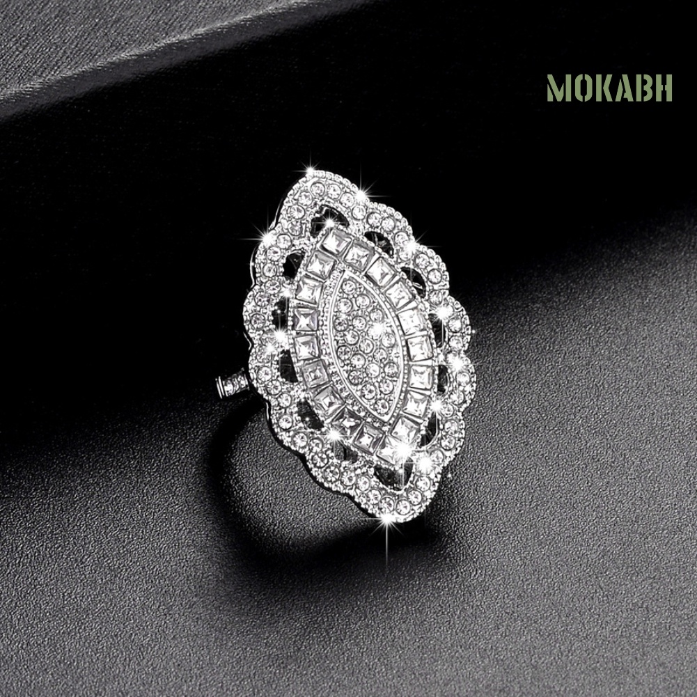 Nhẫn Đính Kim Cương Giả Thanh Lịch Cho Nữ