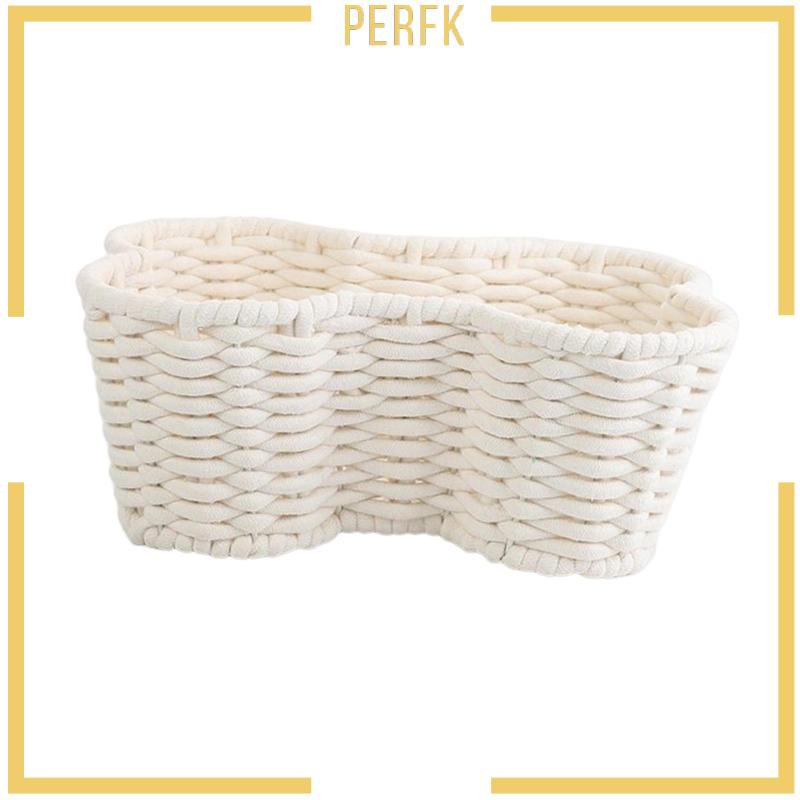 Giỏ Đựng Đồ Dùng Bằng Vải Dệt Tay Mềm Mại Sức Chứa Lớn Để Bàn Cho Văn Phòng / Phòng Khách