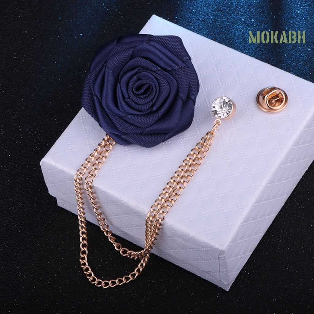 [Mokabh] Trâm Cài Áo Vải Đính Kim Cương Giả Lấp Lánh Phong Cách Hàn Quốc Cho Đám Cưới Lễ Kỷ Niệm