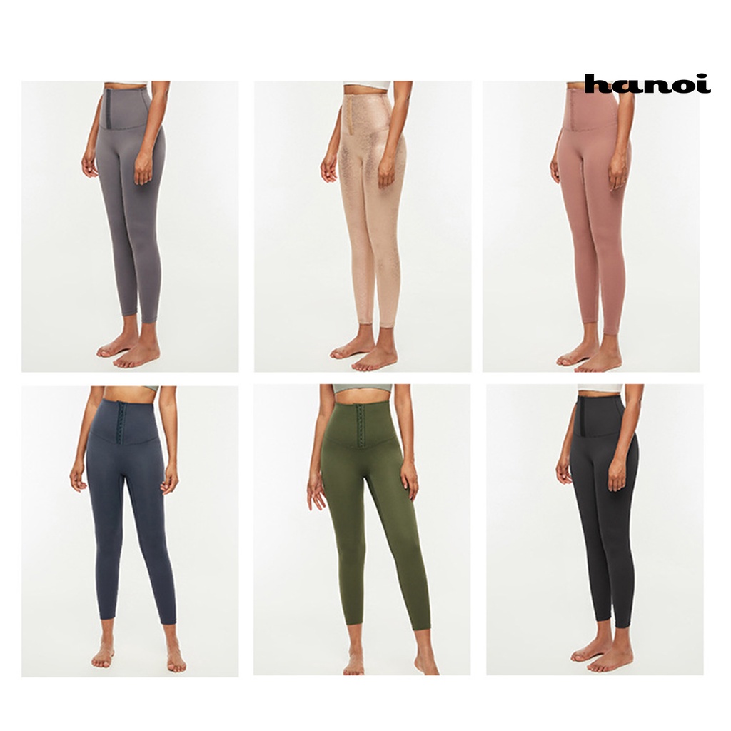 Vòng Đeo Tay Kiểu Dáng Đơn Giản Trẻ Trung♙Quần Legging Tập Yoga Lưng Cao Màu Bạc Ion Thấm Hút Mồ Hôi Giúp Giảm Cân