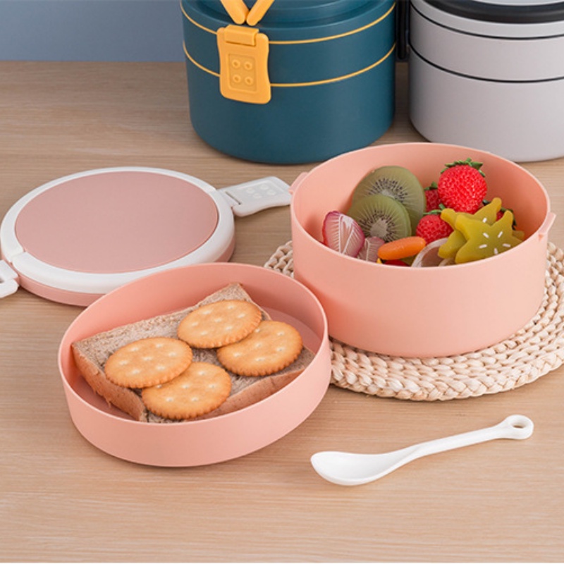 Hộp cơm Hai Tầng Có Nắp Đậy Dùng Được Trong Lò Vi Sóng