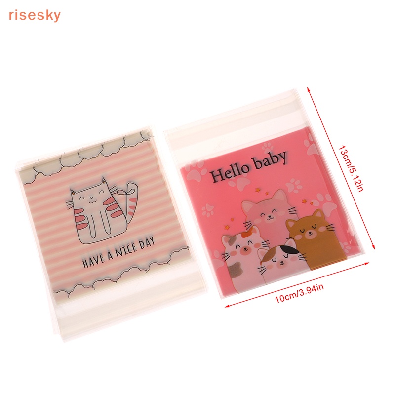 Set 100 Túi Đựng Bánh Kẹo In Họa Tiết Hoạt Hình Cho Bé Gái